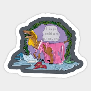 sleeping raptor Sticker